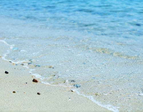 目の前に広がる浜辺