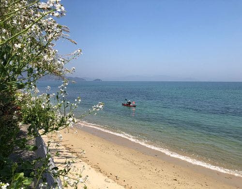 目の前の海でシーカヤック