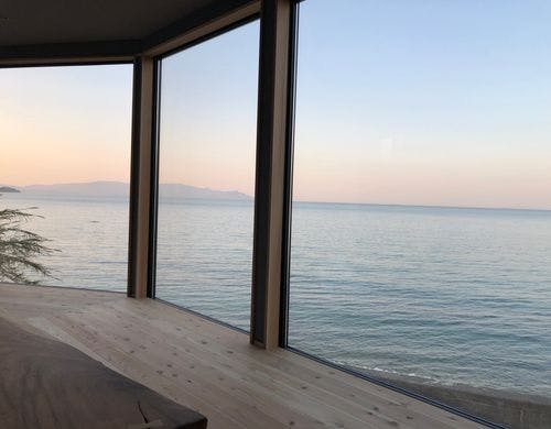 2Fリビングから見る瀬戸の夕暮れ