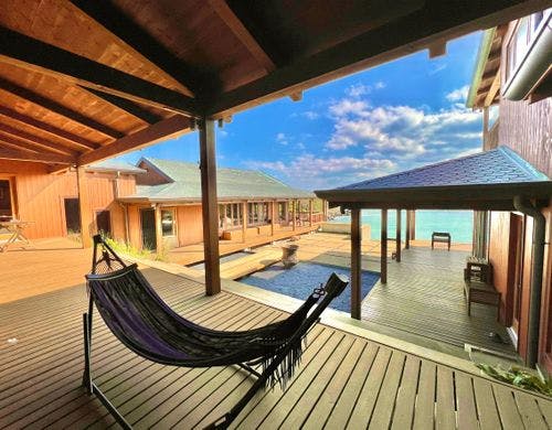 テラスから海の様子