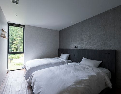 セミダブルのツインルームです。