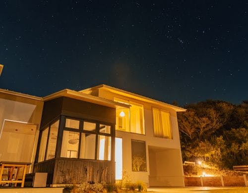 夕景と海を一望できる宿