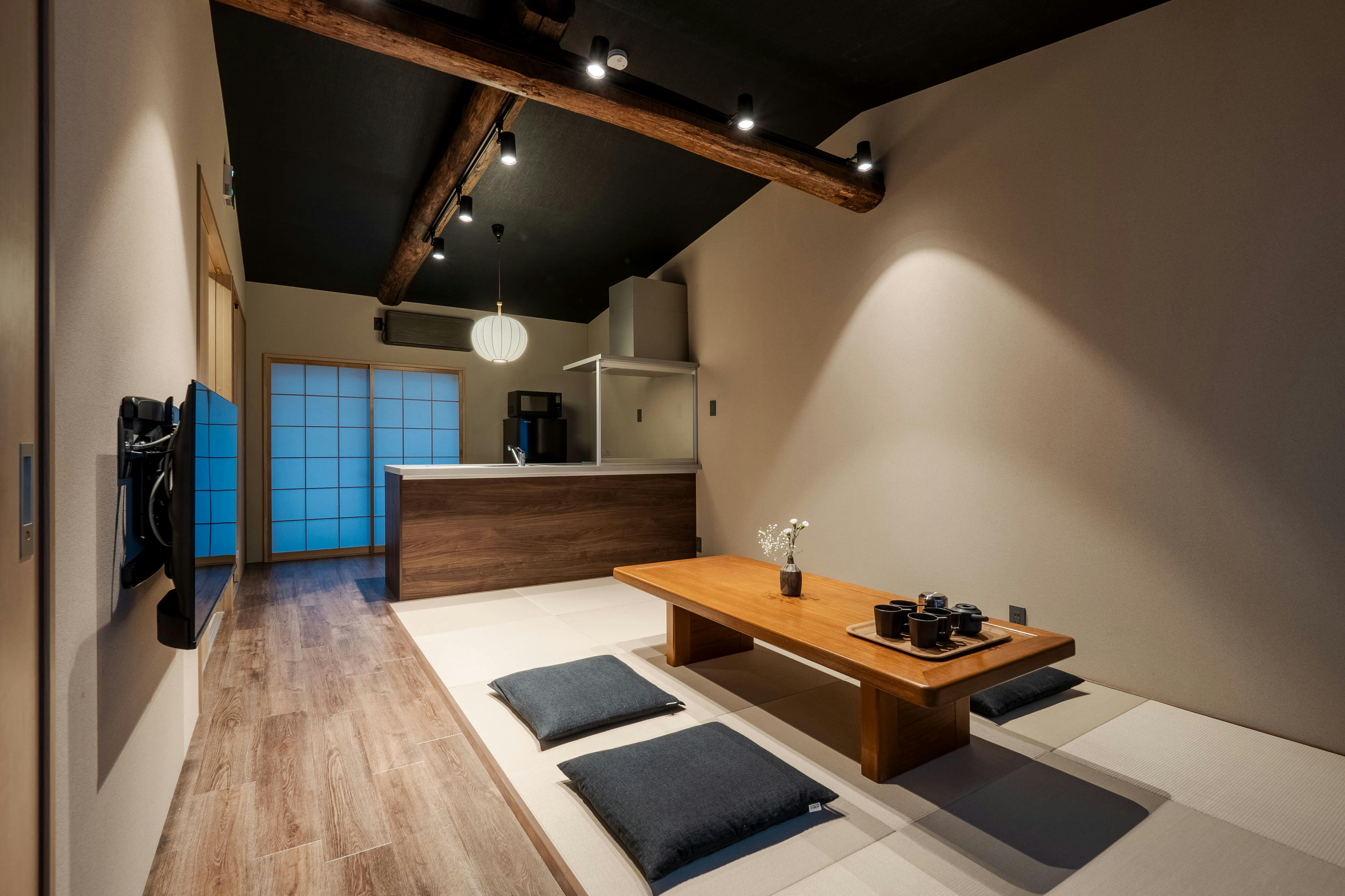 มีห้องครัวและห้องสไตล์ญี่ปุ่นที่สามารถปูฟูกได้