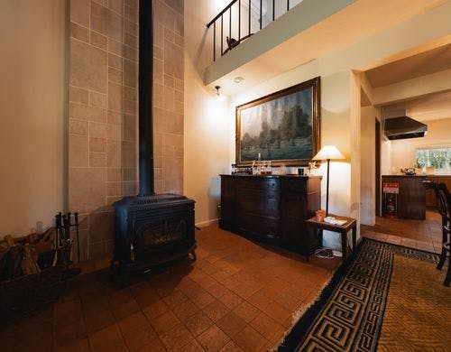 暖炉の温かさは格別