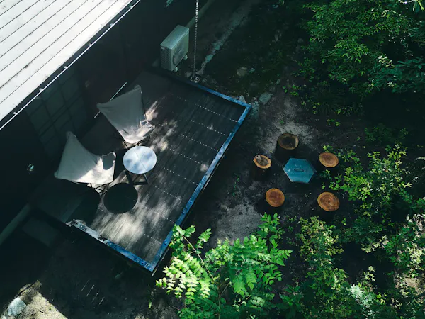 デッキと焚き火台