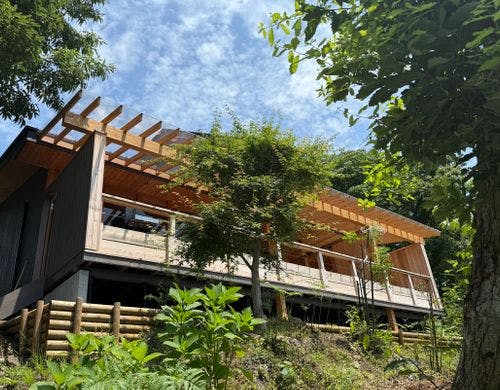 デッキ側から見上げる