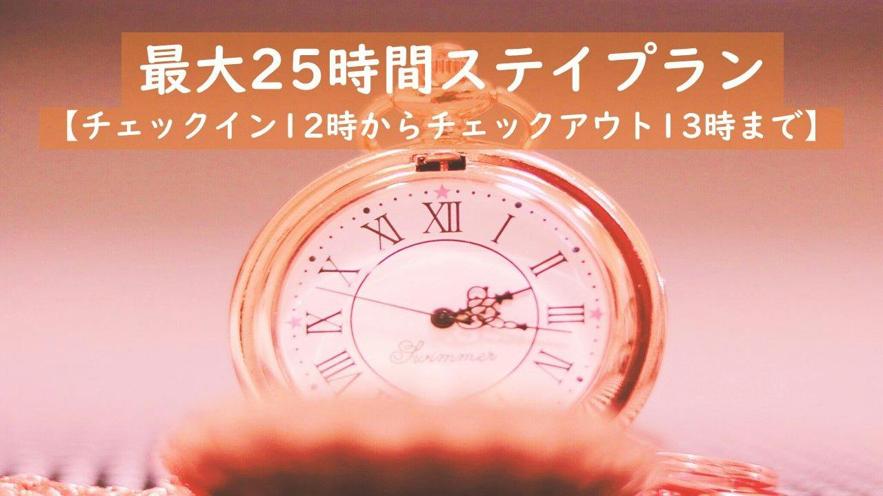 【チェックイン12時からチェックアウト13時まで　最大25時間ステイプラン】