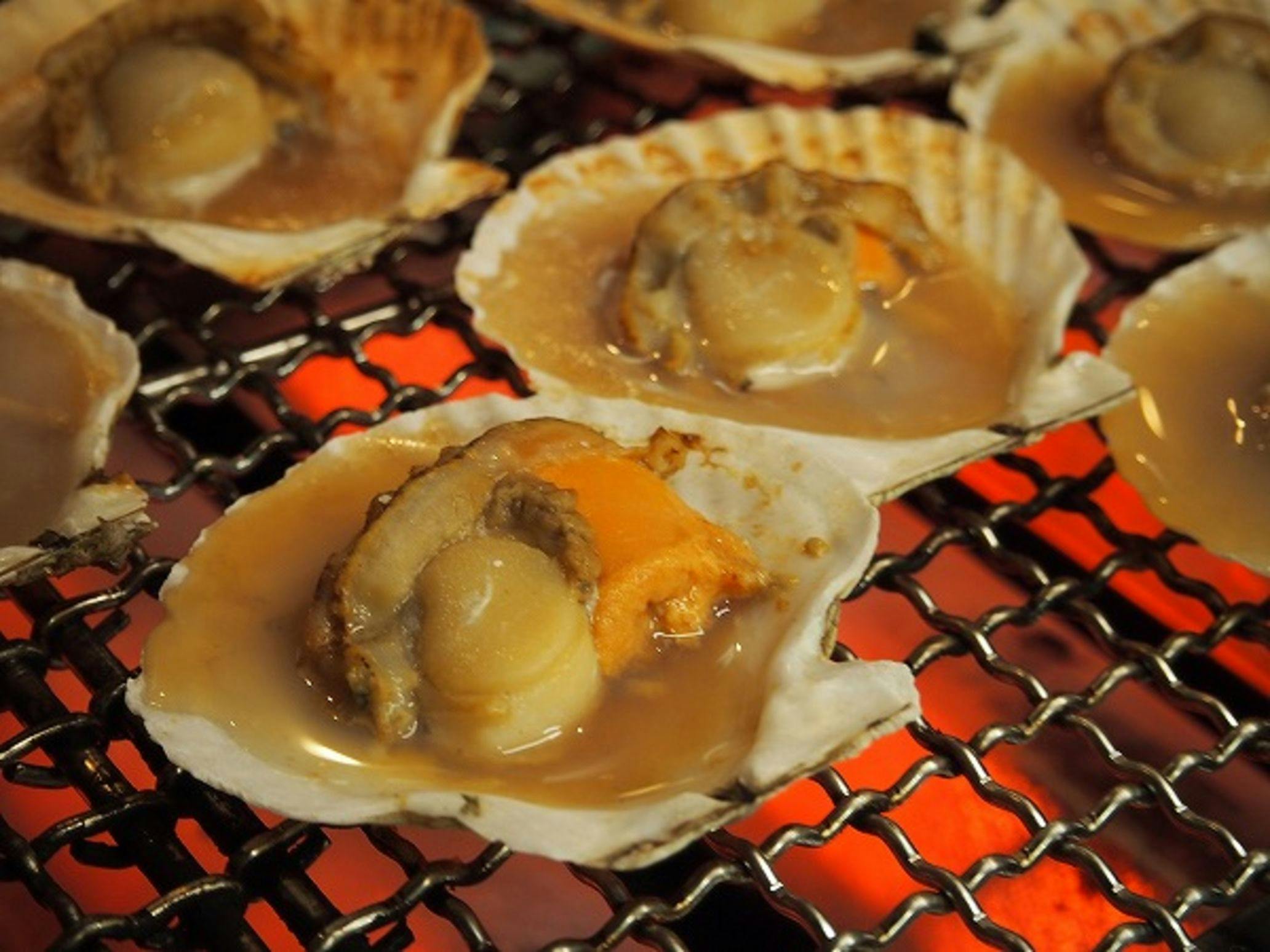 帆立の炙り焼き