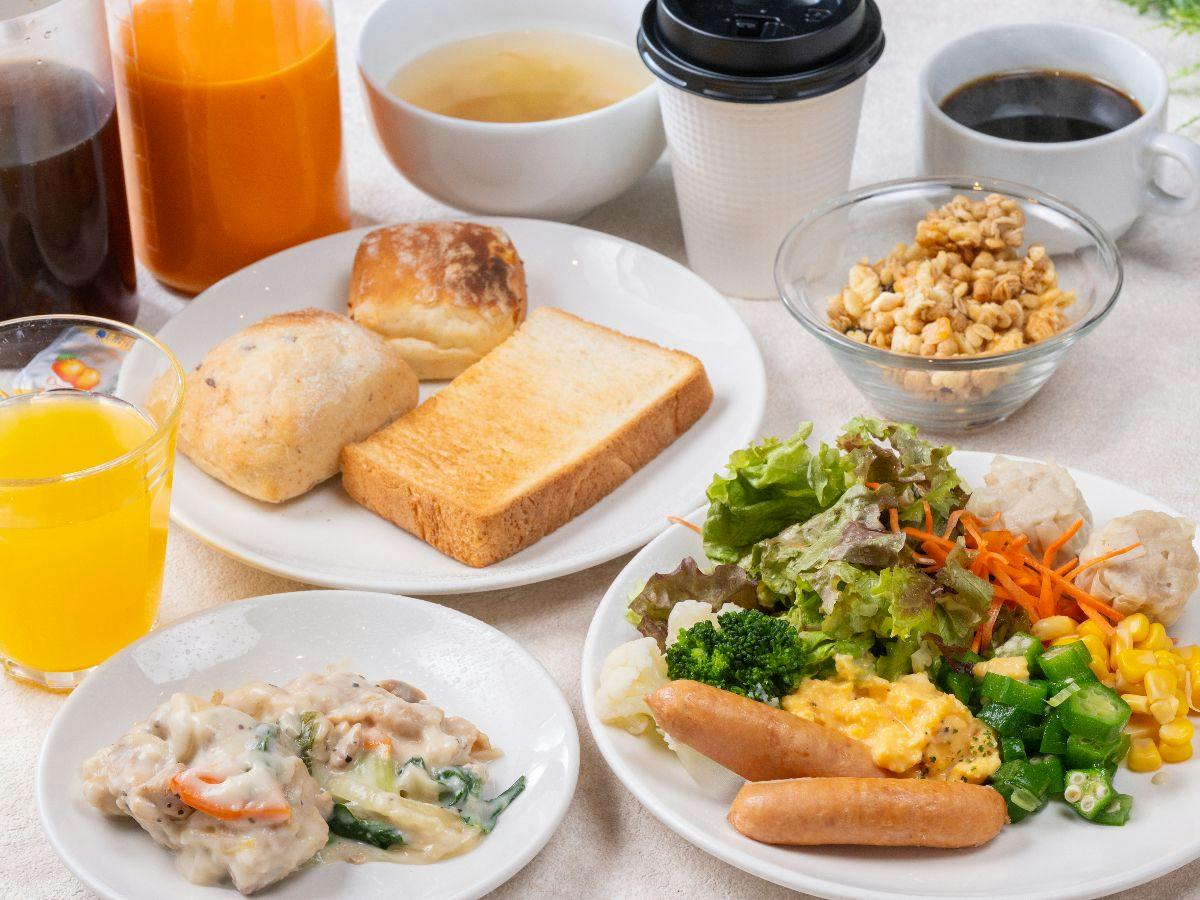 【朝食バイキング付き】健康朝食で免疫力をアップ〇30種類以上の和洋ビュッフェ〇 豆富と湯葉がオススメ