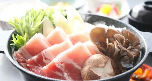 とろける旨さ! ホエー豚のすき焼き御膳 2食付プラン
