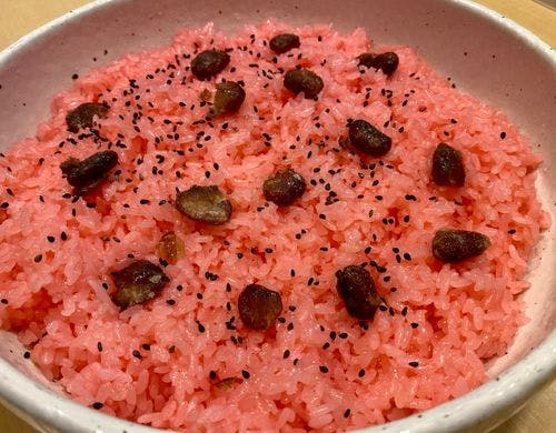 朝食イメージ（甘納豆赤飯）
