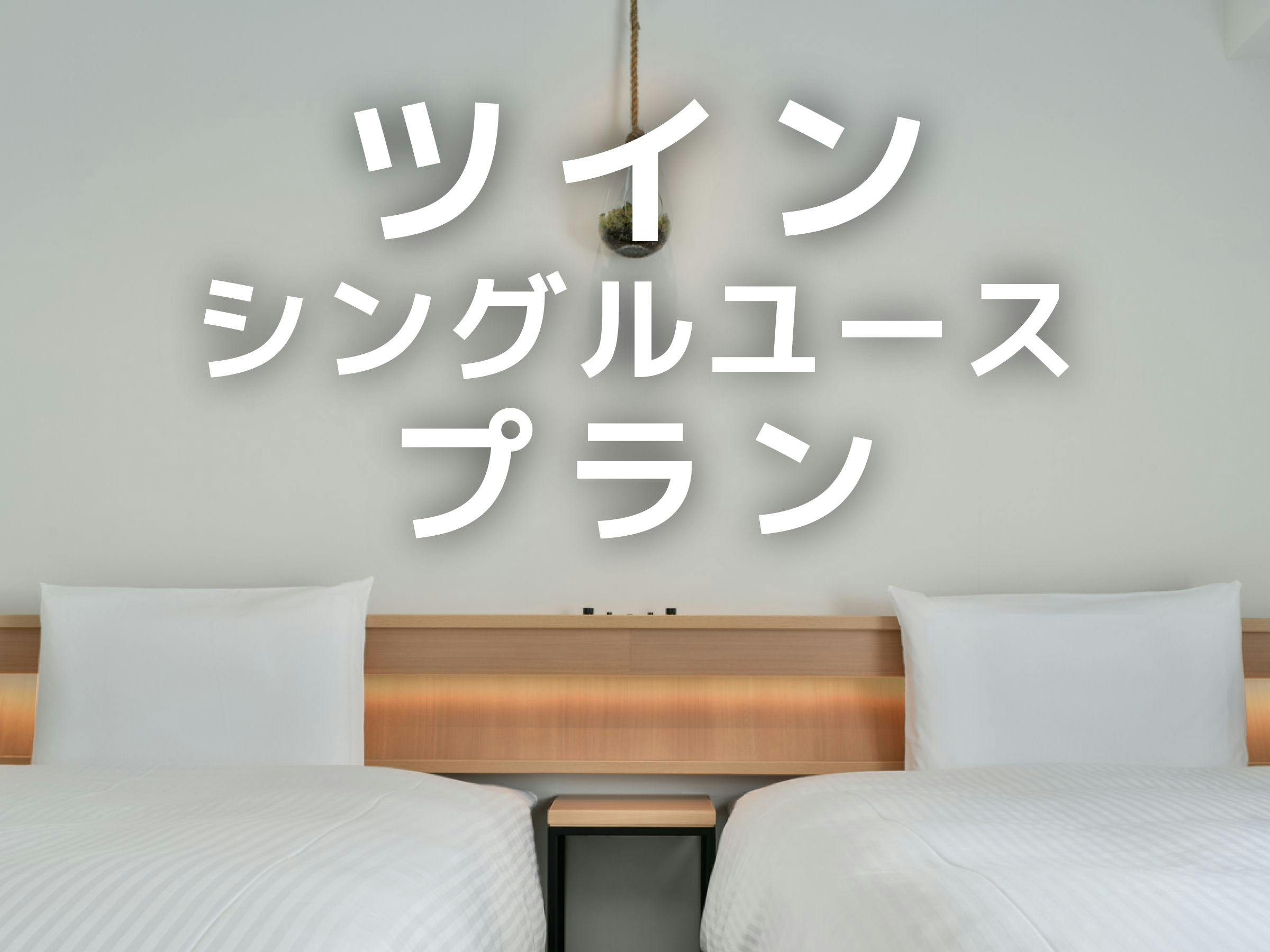 【お子様添い寝不可】ツインシングルユース・素泊り