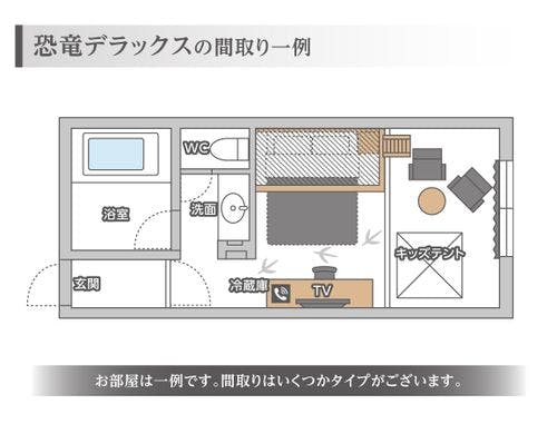 恐竜デラックスルームの一例
