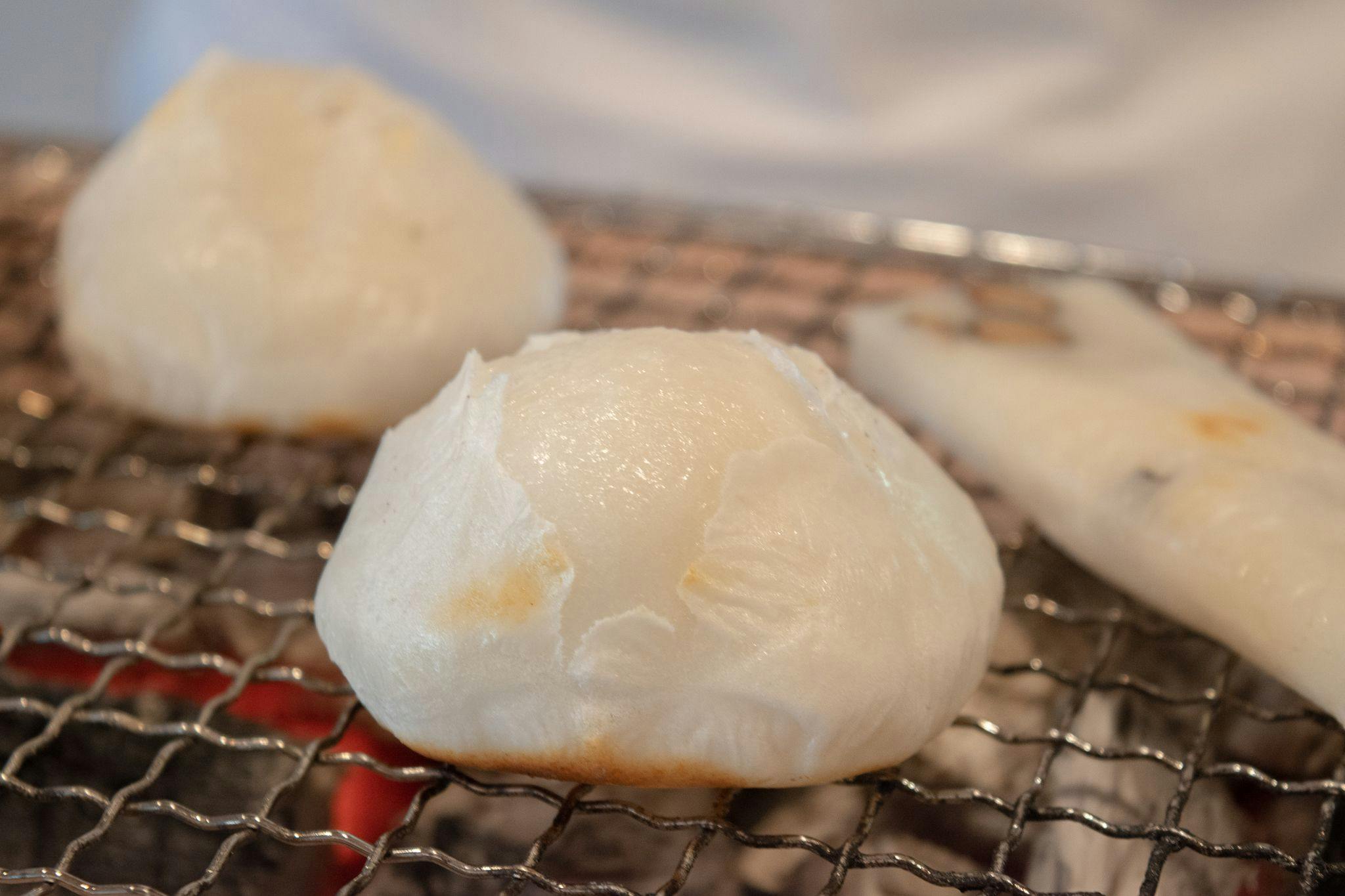 朝ごはんには、新庄村自慢のお餅をご提供。