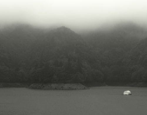 雨上がり、周遊路から望む土用ダム