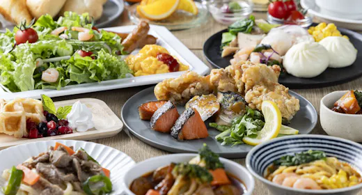 【お部屋タイプおまかせ/朝食付】朝食は充実の和洋ビュッフェをご用意!