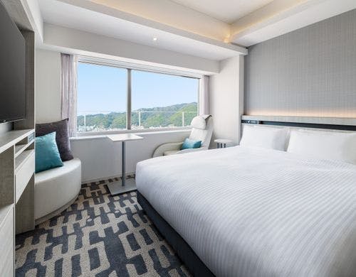 高層階ダブル（山側）からの眺望