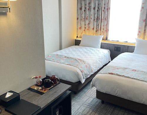 【和モダンツイン】ベッド幅110cm x 2台