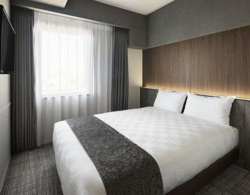 【ダブルルーム】ベッド幅150cm x 1台