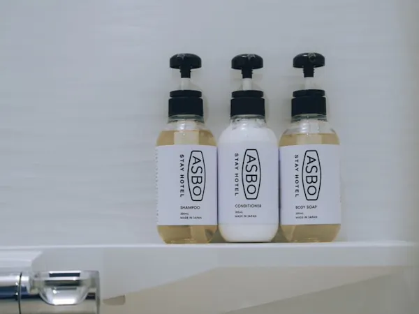オリジナルアメニティで気分が上がる
