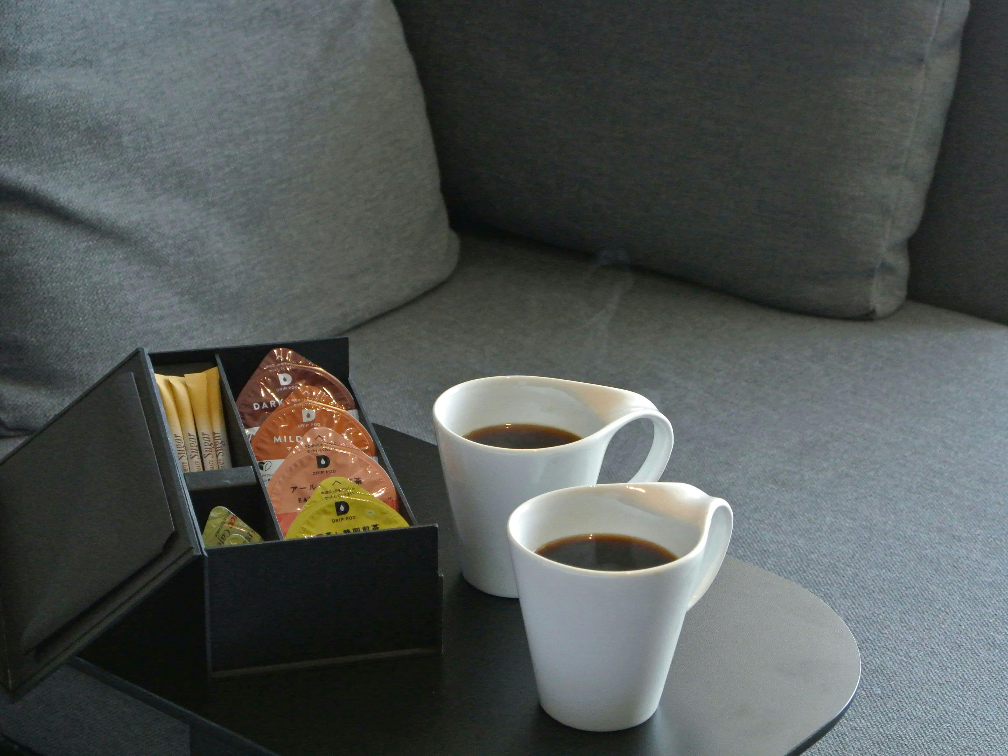 海を眺めながらゆっくりとコーヒータイムを