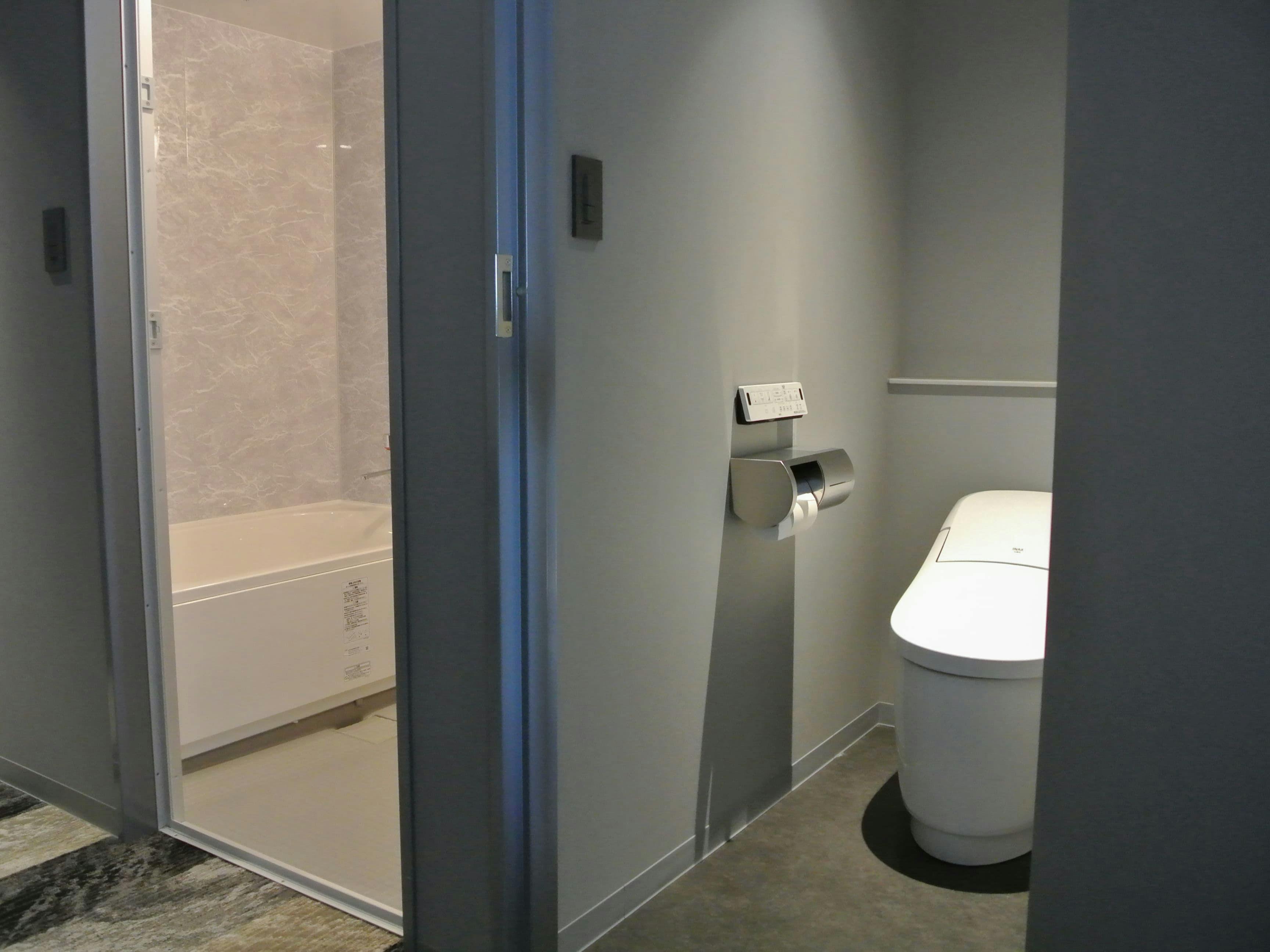 バス・トイレ別で滞在中も快適に