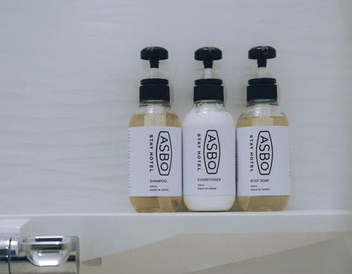 オリジナルアメニティで気分が上がる