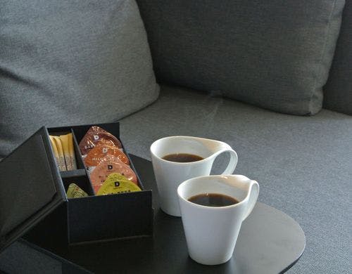 海を眺めながらゆっくりとコーヒータイムを