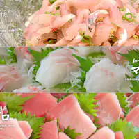 晚餐自助餐的生魚片★