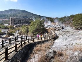 雲仙小地獄温泉　白濁源泉掛け流し美肌露天風呂　国民宿舎青雲荘