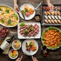 บุฟเฟ่ต์อาหารเย็น (ภาพ)