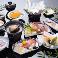 ◆ Set makanan laut dengan abalone panggang menari