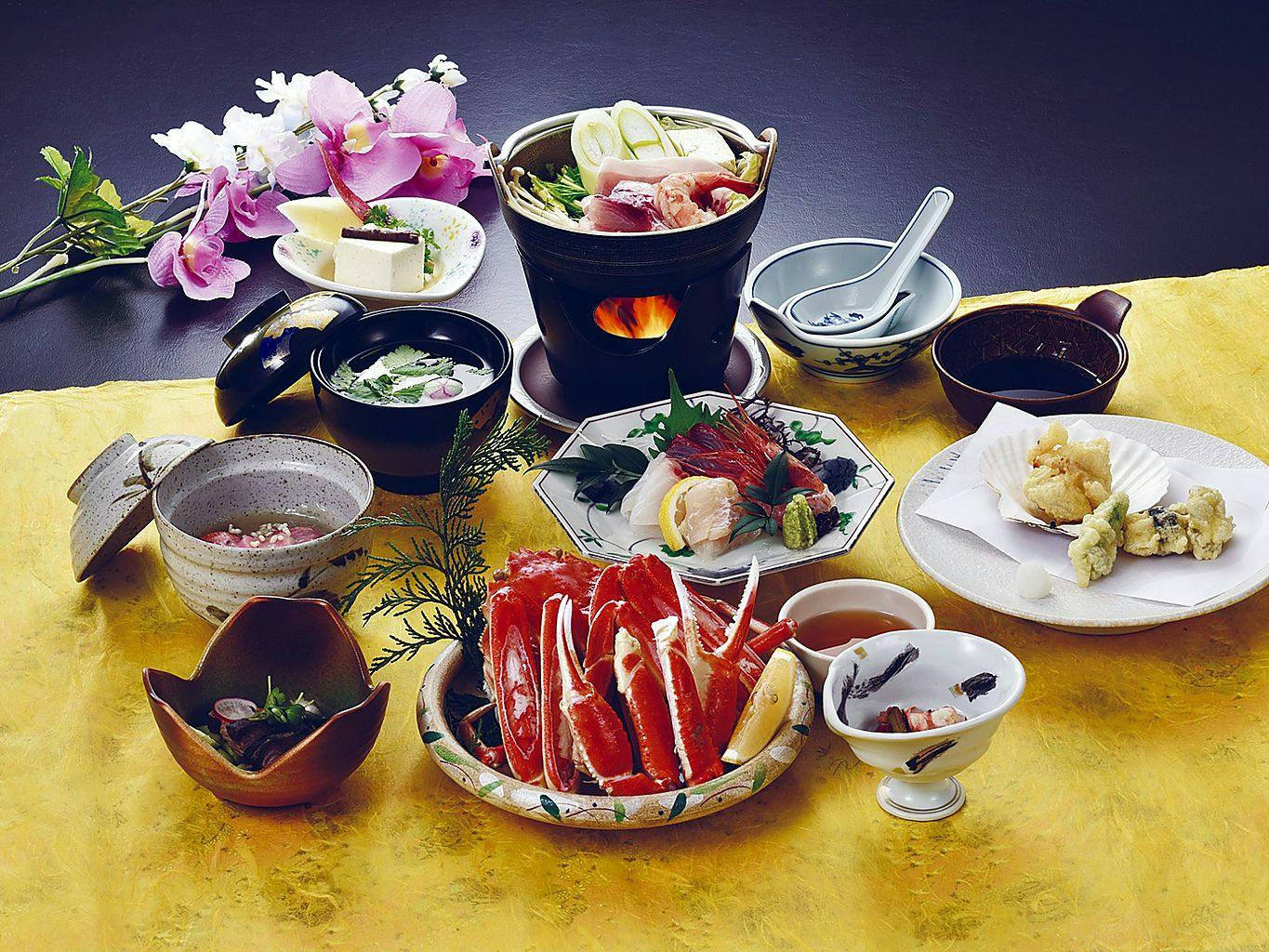 Kaiseki dengan 1 hidangan kepiting