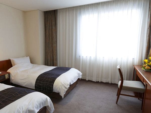 ห้องพักเตียงคู่ในอาคารหลัก ปลอดบุหรี่