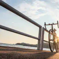 Hoàng hôn nhìn từ phía trước khách sạn