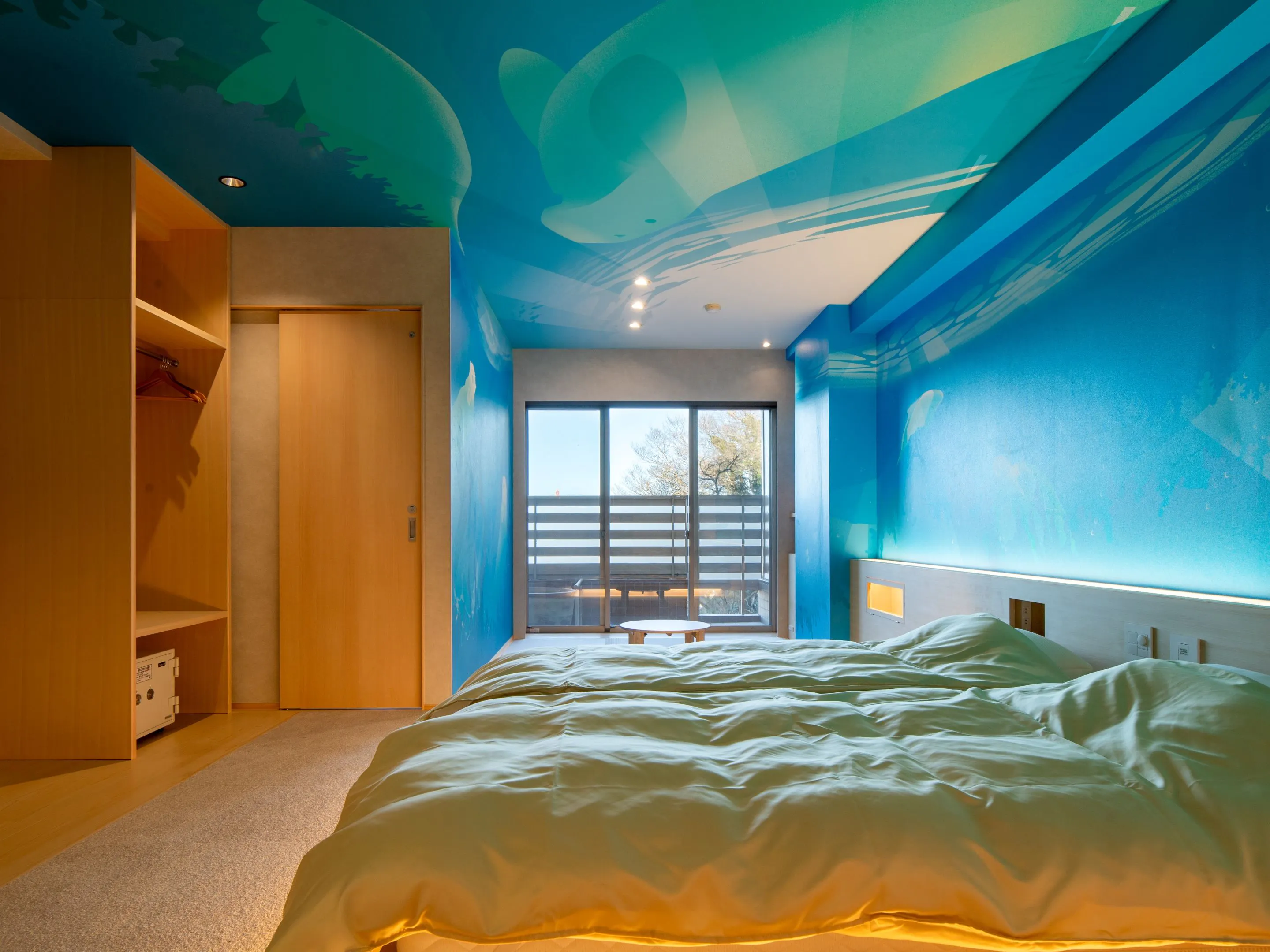 ห้องสไตล์ญี่ปุ่น-ตะวันตก “Rakko Blue” พร้อมอ่างอาบน้ำกลางแจ้ง ขนาด 40 ตร.ม.