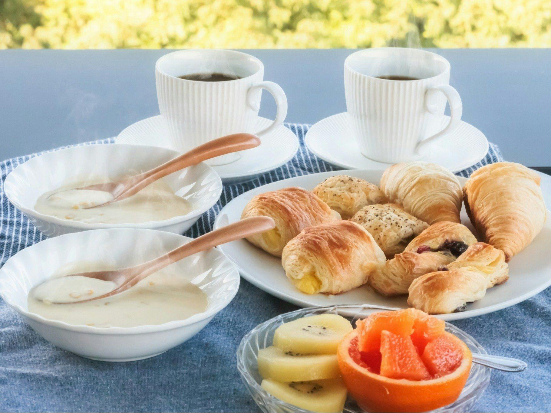 ซุปอุ่น ๆ และผลไม้ด้วย