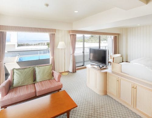 デラックスツインリビングエリア