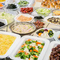 Sarapan gaya prasmanan di restoran