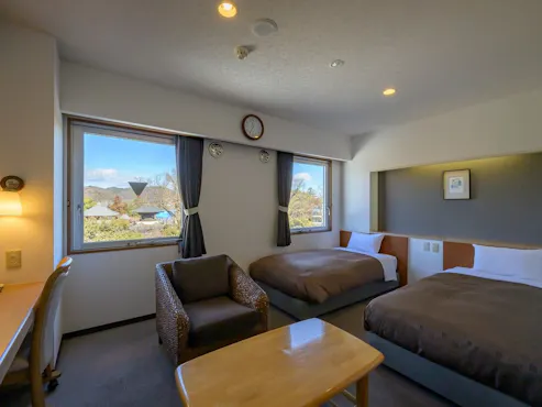 เตียง 2 เตียงสำหรับคู่รัก เพื่อน หรือครอบครัว พักผ่อนอย่างสบาย♪