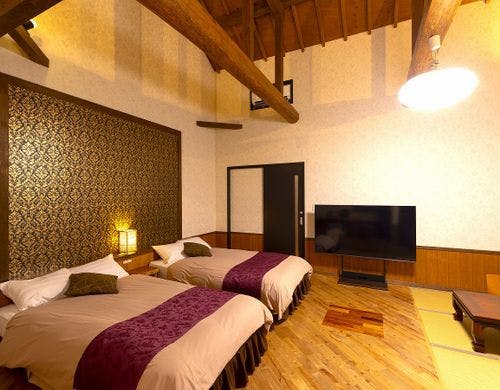 【初月】半露天付き離れの和洋室（禁煙）