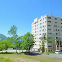 夏季被鮮豔綠色包圍的高原飯店