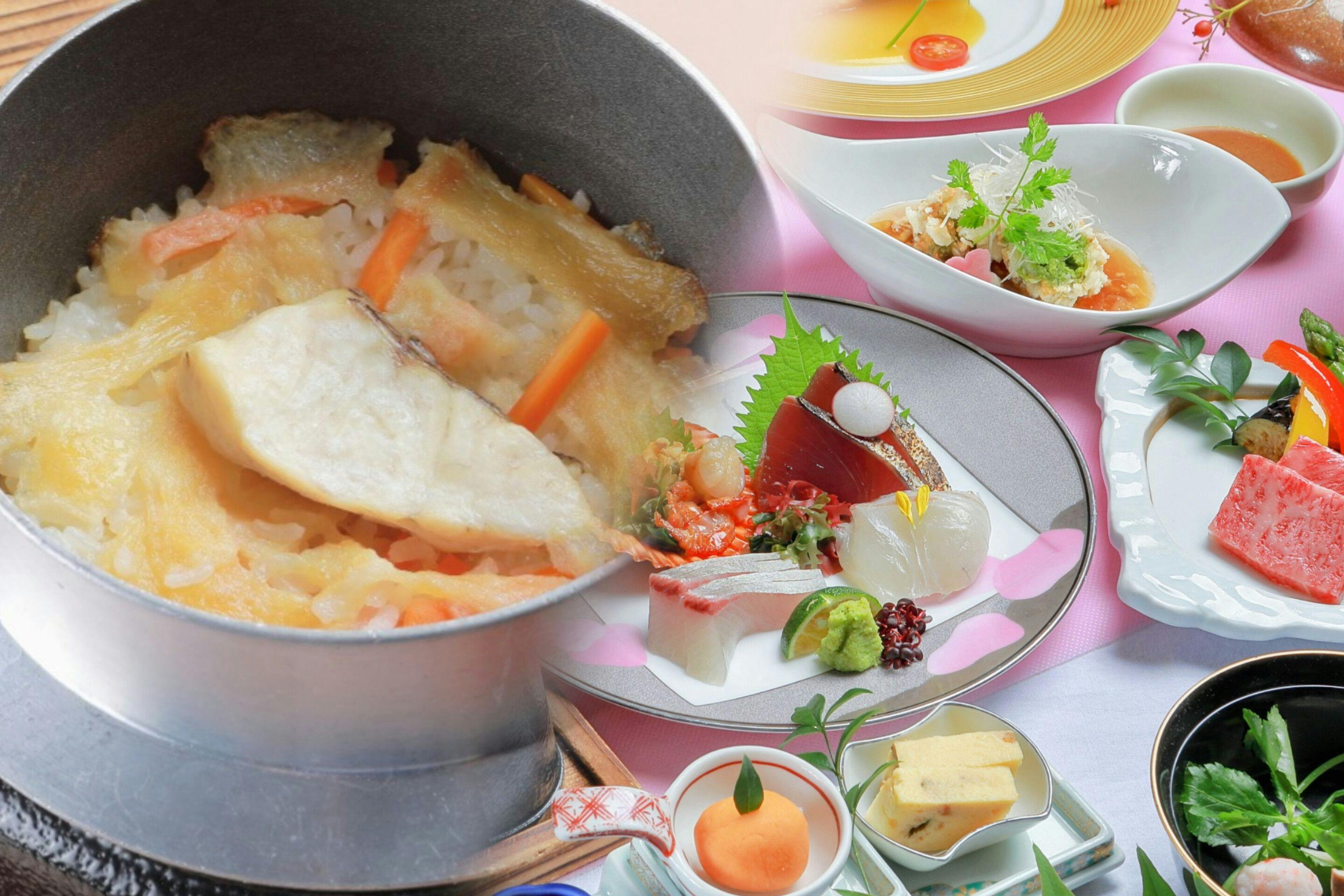 ■伊予鯛釜飯與當季風味會席
