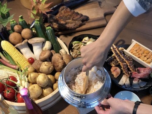 バーベキューハウスでのお食事