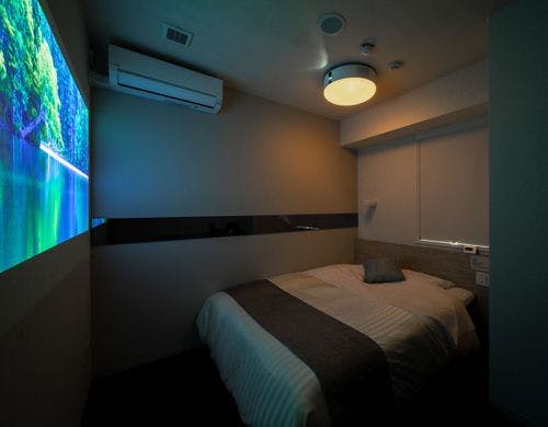 客室でプロジェクターが観れるお部屋です