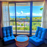 Pemandangan Teluk Sagami dari kamar