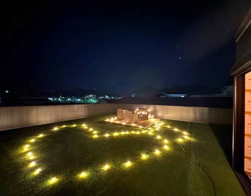 70帖の屋上スペース