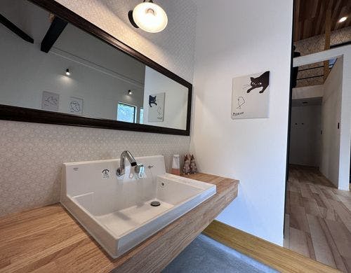 玄関にある洗面台