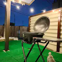 BBQ under the terrace roof