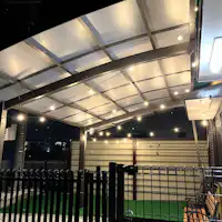 The dog run now has a roof.